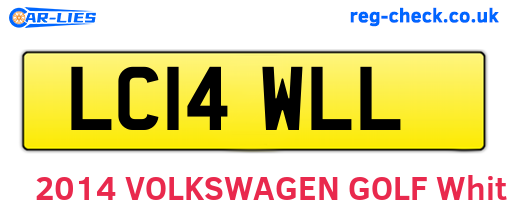 LC14WLL are the vehicle registration plates.