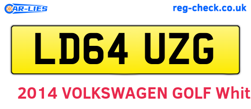 LD64UZG are the vehicle registration plates.