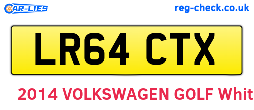 LR64CTX are the vehicle registration plates.