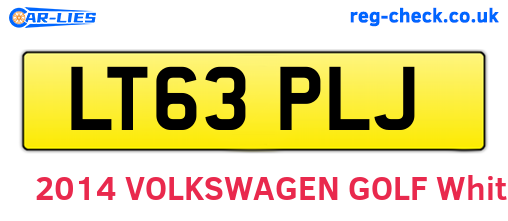 LT63PLJ are the vehicle registration plates.
