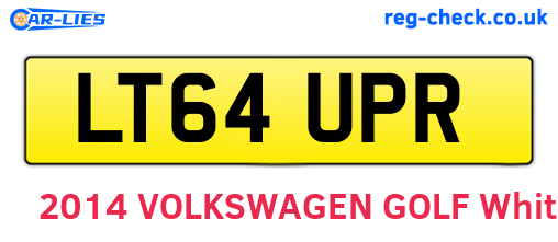 LT64UPR are the vehicle registration plates.
