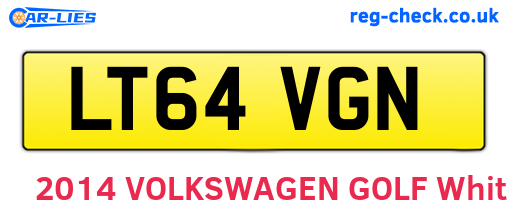 LT64VGN are the vehicle registration plates.