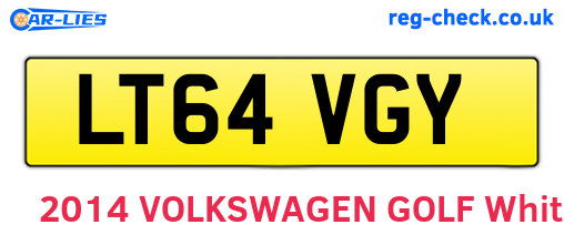 LT64VGY are the vehicle registration plates.