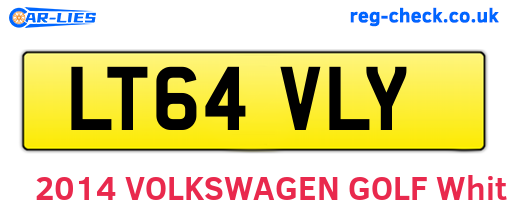 LT64VLY are the vehicle registration plates.