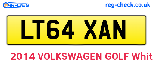LT64XAN are the vehicle registration plates.