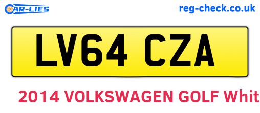LV64CZA are the vehicle registration plates.