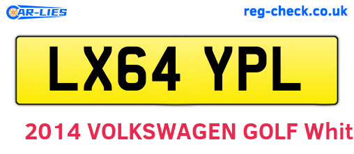 LX64YPL are the vehicle registration plates.
