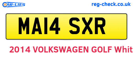 MA14SXR are the vehicle registration plates.