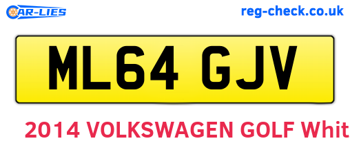 ML64GJV are the vehicle registration plates.