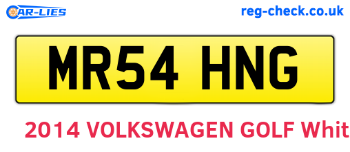 MR54HNG are the vehicle registration plates.