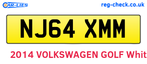 NJ64XMM are the vehicle registration plates.