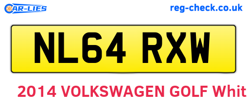 NL64RXW are the vehicle registration plates.