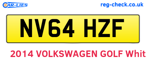 NV64HZF are the vehicle registration plates.