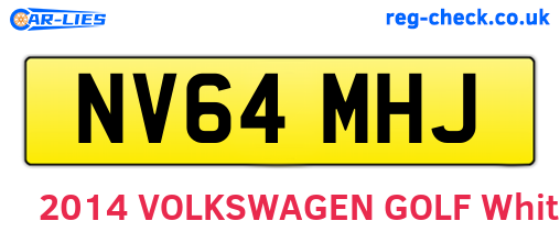 NV64MHJ are the vehicle registration plates.