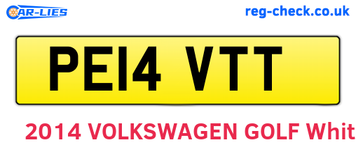 PE14VTT are the vehicle registration plates.