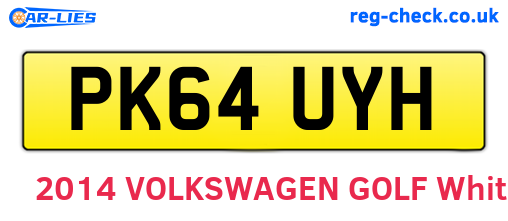 PK64UYH are the vehicle registration plates.