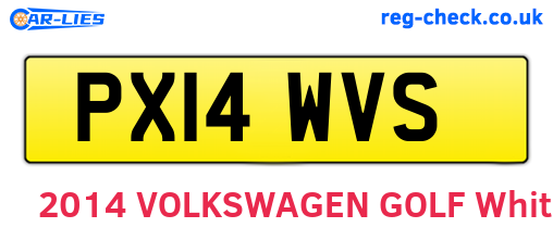 PX14WVS are the vehicle registration plates.