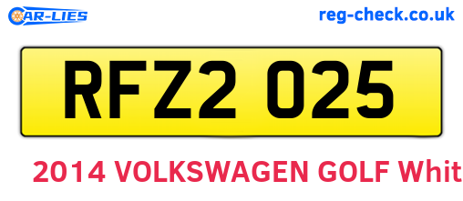 RFZ2025 are the vehicle registration plates.