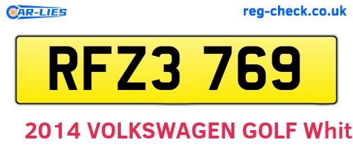RFZ3769 are the vehicle registration plates.