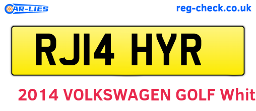 RJ14HYR are the vehicle registration plates.