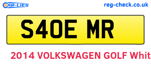 S40EMR are the vehicle registration plates.