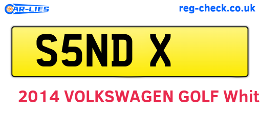 S5NDX are the vehicle registration plates.