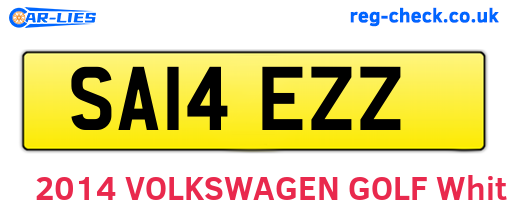 SA14EZZ are the vehicle registration plates.