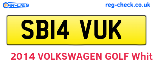 SB14VUK are the vehicle registration plates.