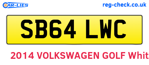 SB64LWC are the vehicle registration plates.