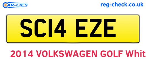 SC14EZE are the vehicle registration plates.