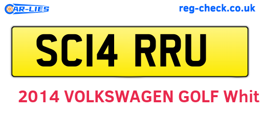 SC14RRU are the vehicle registration plates.