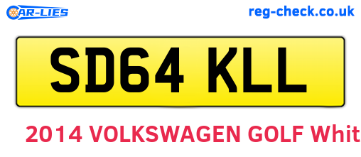 SD64KLL are the vehicle registration plates.