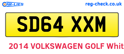 SD64XXM are the vehicle registration plates.