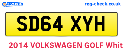 SD64XYH are the vehicle registration plates.