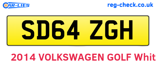 SD64ZGH are the vehicle registration plates.