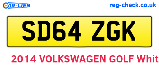 SD64ZGK are the vehicle registration plates.