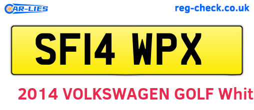 SF14WPX are the vehicle registration plates.