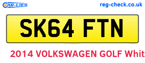 SK64FTN are the vehicle registration plates.