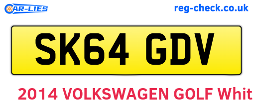 SK64GDV are the vehicle registration plates.