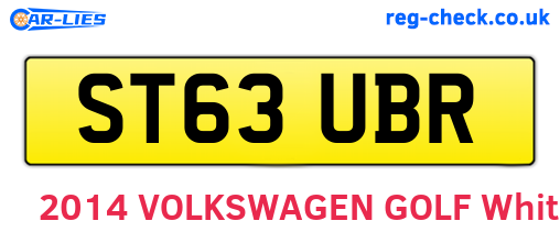 ST63UBR are the vehicle registration plates.