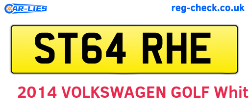 ST64RHE are the vehicle registration plates.