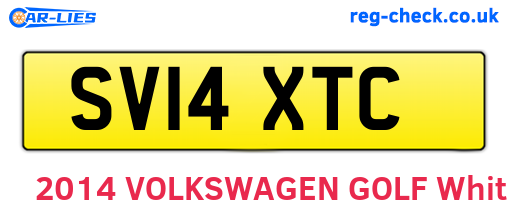SV14XTC are the vehicle registration plates.