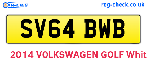 SV64BWB are the vehicle registration plates.