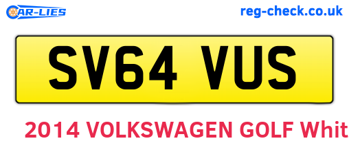 SV64VUS are the vehicle registration plates.