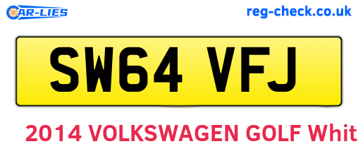 SW64VFJ are the vehicle registration plates.