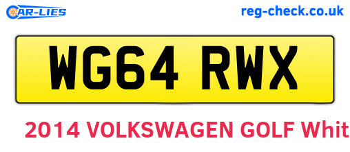 WG64RWX are the vehicle registration plates.