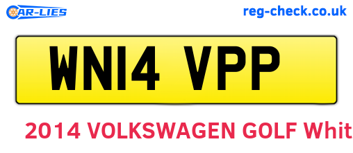 WN14VPP are the vehicle registration plates.