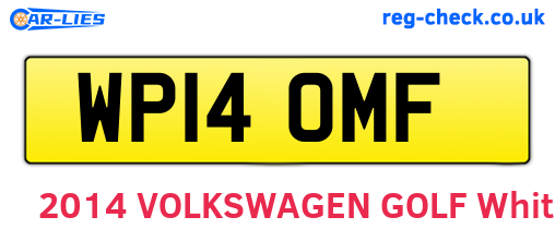 WP14OMF are the vehicle registration plates.