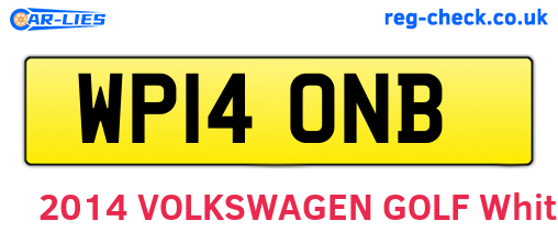 WP14ONB are the vehicle registration plates.