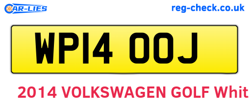 WP14OOJ are the vehicle registration plates.